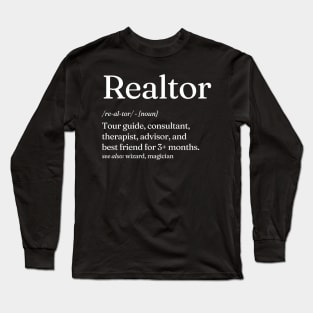 Funny Realtor Definition Long Sleeve T-Shirt